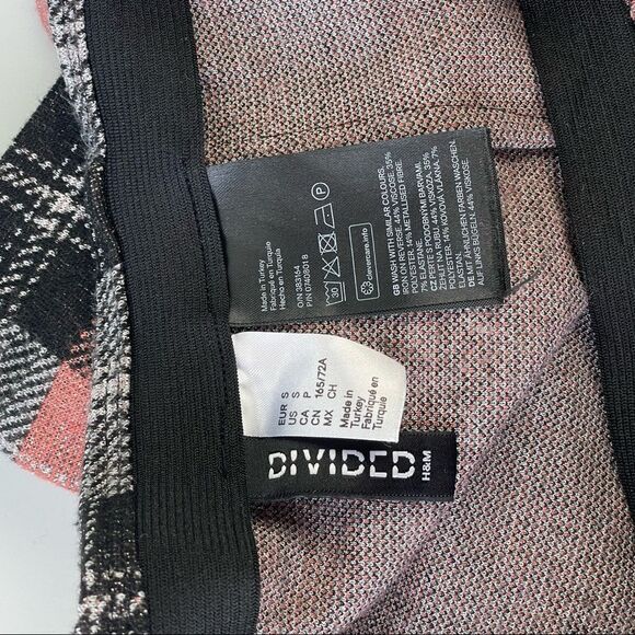 Pink Metallic & Plaid Skirt Sz S - Picture 4 of 6